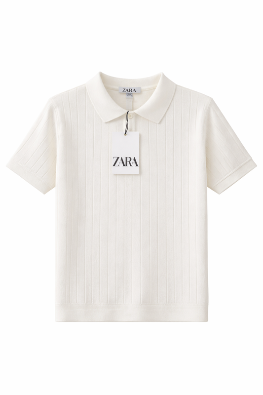 Camiseta ZARA polo tricô