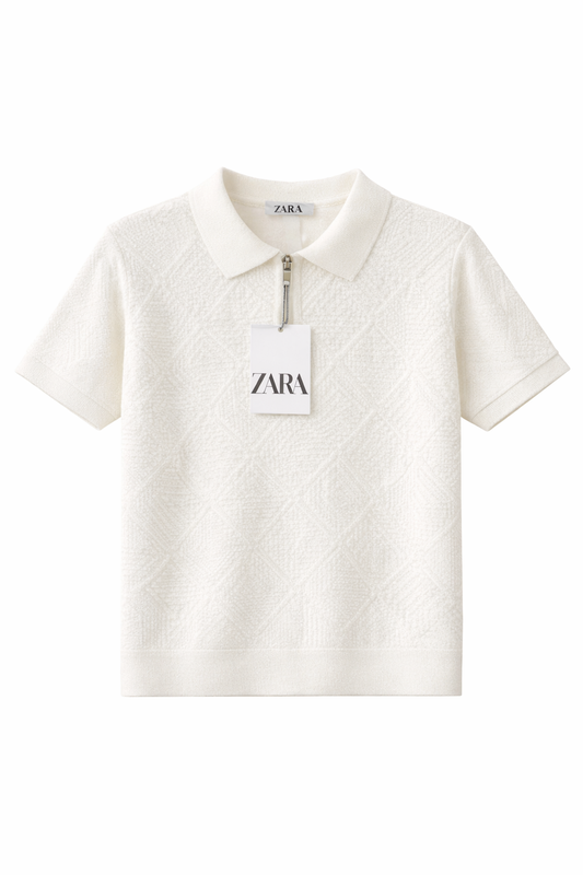 Camiseta ZARA tricô zíper